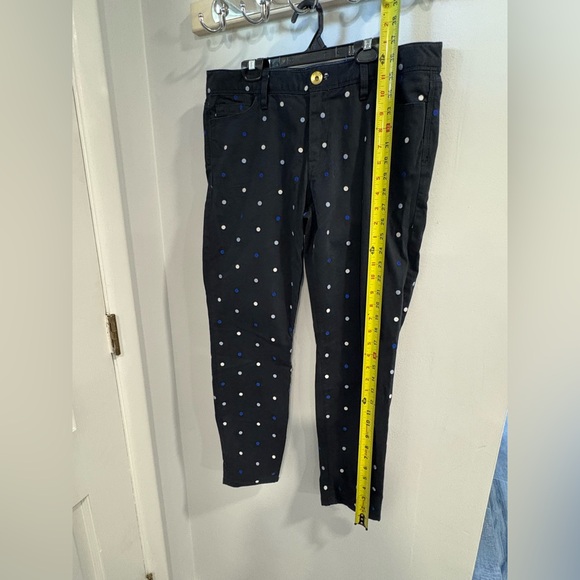 Banana Republic Blue Cropped Pants with Blue and White Dots - Picture 3 of 11